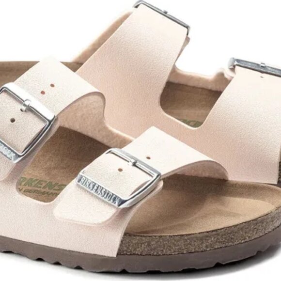 new Birkenstock Arizona Birko-Flor Double Strap Sandals in Light Rose - Picture 7 of 8